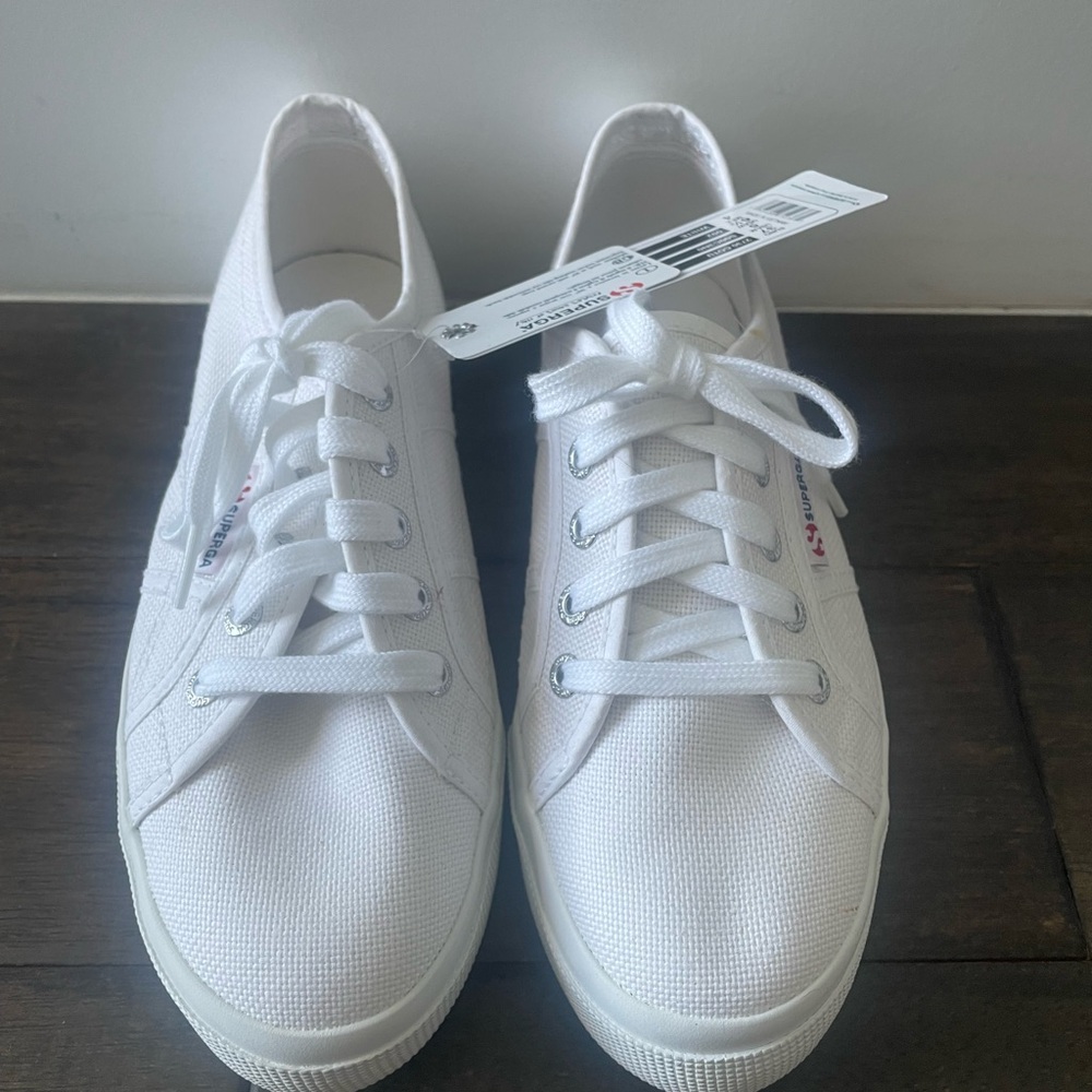 White platform Superga sneakers NWT